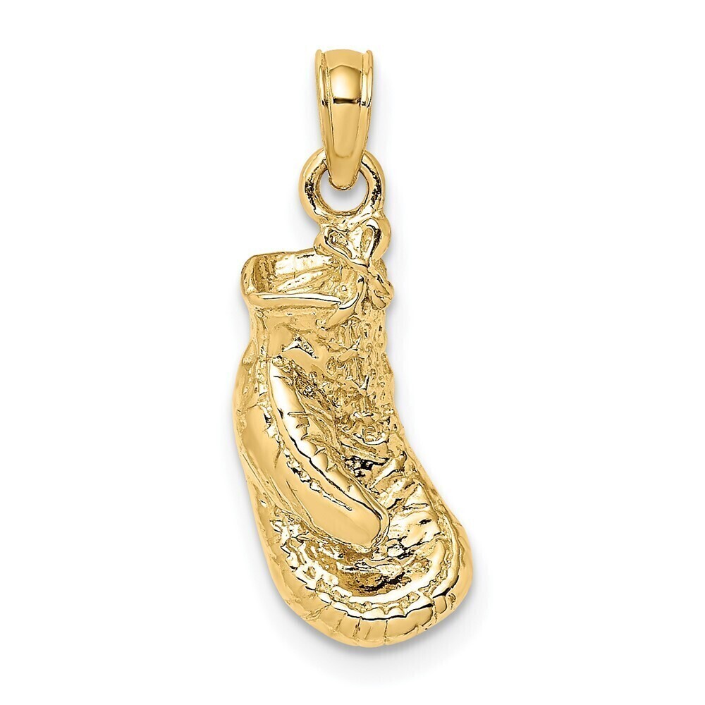 Kazi Luxury 10K 2-D Polished / Textured Single Boxing Glove Charm